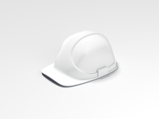 White worker helme. 3d rendering