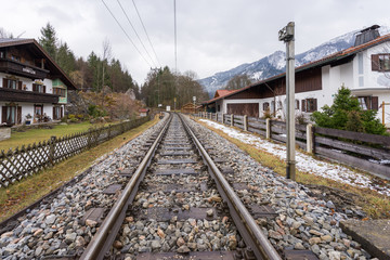 Fototapeta na wymiar Grainau Bayern Alpen Zugspitzbahn