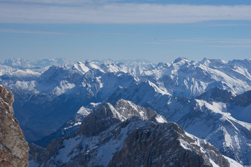 Österreich Alpen Blick von der Zugspitze