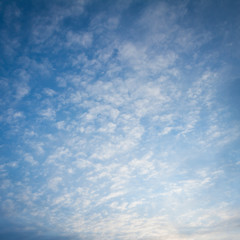 Calm morning sky clouds background