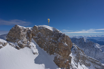 Zugspitze Gipfelkreuz Alpen berge