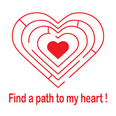 Labyrinth to the heart. Valentine's Day