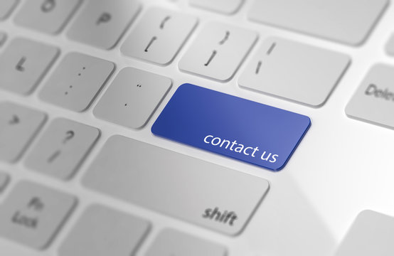 Contact us - Button on Computer Keyboard.