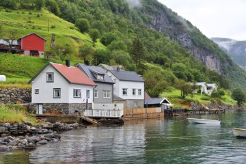 Norway fiord village