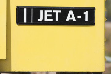 Label for Jet A-1 Jet fuel on a clean background