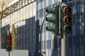 Ampel in Hamburg, Deutschland