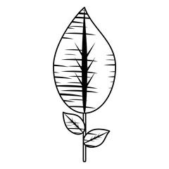 stem with leaves icon