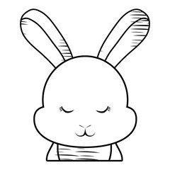 Cute rabbit icon 