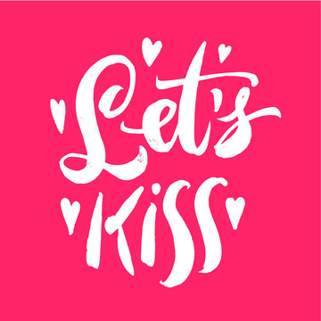Let's kiss lettering