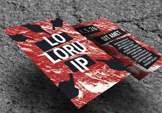 Event Flyer Layout with Grunge Texture 1