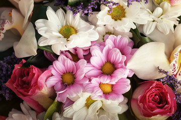 big bouquet of chrysanthemums