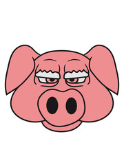 alt opa großvater kopf gesicht groß dick fett schwein eber ferkel comic cartoon lachen clipart