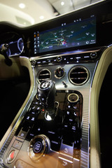 close up of the car control panel