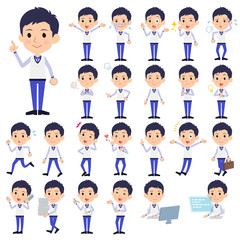 Store staff Blue uniform men_1