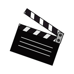 Fototapeta premium clapperboard cinema isolated icon vector illustration design