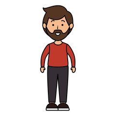 young man avatar character vector illustration design