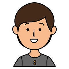 young man avatar character vector illustration design