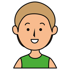 young man avatar character vector illustration design