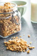 The granola breakfast cereals.