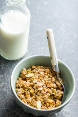 The granola breakfast cereals.