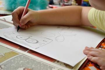 Children's hobby for drawing