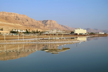 Morning on the Dead Sea in Neve Zohar