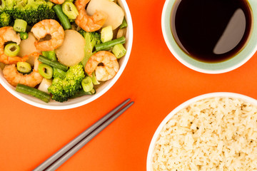 Chinese Style King Prawn With Ginger And Spring Onions