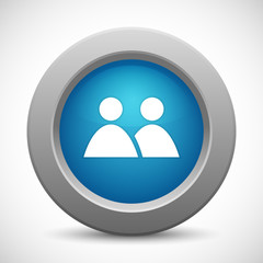 Friends button. Vector illustration