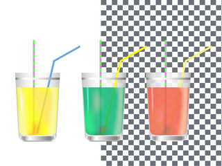 realistic glass of juice
