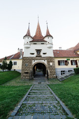 Fototapeta na wymiar St. Catherine's gate (Yekaterina's, Katalin), built to access Raomanians to the city from Schei district, Brasov, Transylvania, Romania.