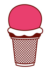 delicious and sweet ice cream vector illustration design