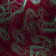 Abstract colorful topographic background with colored liquid wavy lines.