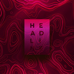 Abstract colorful topographic background with colored liquid wavy lines.