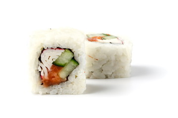 Sushi rolls close up