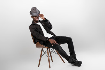 African-American man in hat