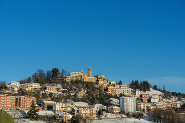 Fototapeta na wymiar Cityscape of Monforte of Alba, Piedmont - Italy