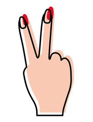 peace and love with fingers vector illustration design