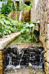 Tropischer Garten mit Bach - Thailand