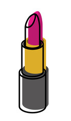 lipstick makeup isolated icon vector illustration design