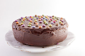 torta fatta in casa con cioccolato 