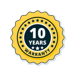 Fototapeta premium 10 Year Warranty Label illustration