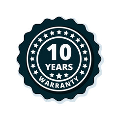 10 Year Warranty Label illustration