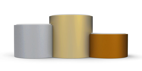 Blank metal cylinder podium #2