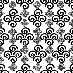 Spiral black on a white background.Seamless pattern.An abstract texture. For backgrounds ,fabric, Wallpaper.