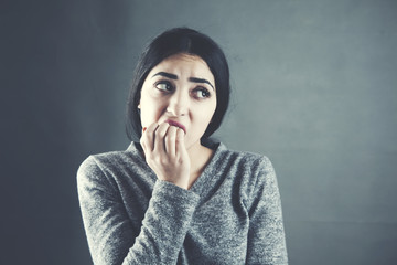 Young woman suffering from a severe depression