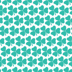 Vector seamless pattern with trefoil in random order