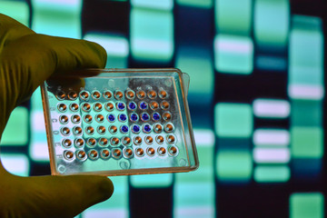 Laboratory DNA testing.