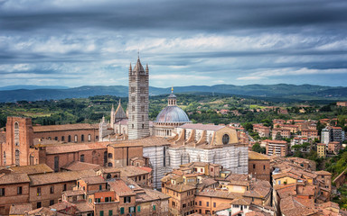 Scenery of Siena, a beautiful medieval town in Tuscany