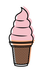 delicious and sweet ice cream vector illustration design
