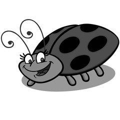Ladybug Illustration - A vector cartoon illustration of a cute Ladybug.